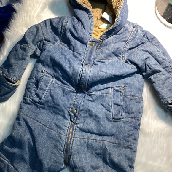 Denim Winter Snowsuit Baby Boy Pram Suit Size 24 months - Picture 2 of 11